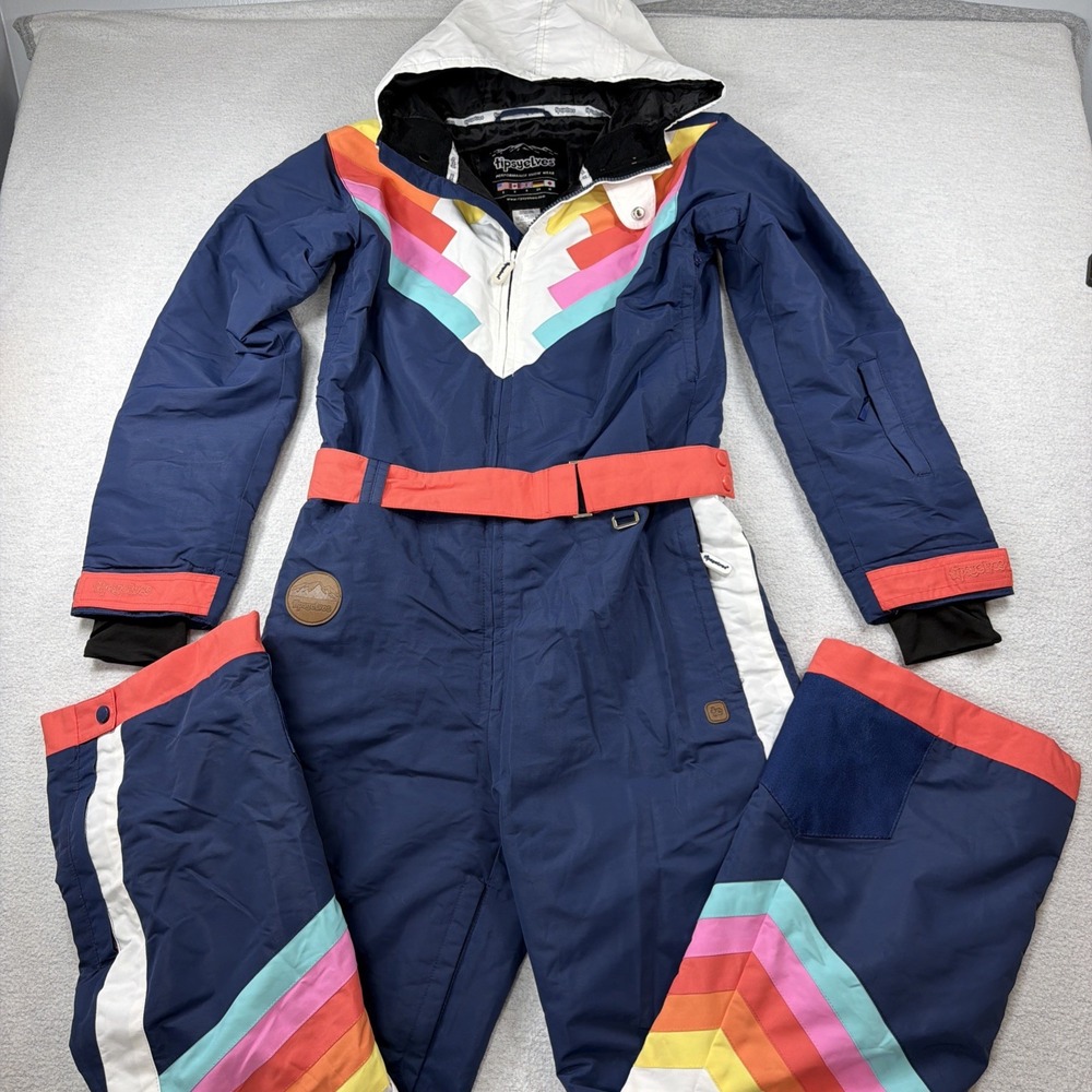 Tipsy Elves Ski Suit One Piece Snowsuit Snow Bib Santa Fe Shredder adult Small